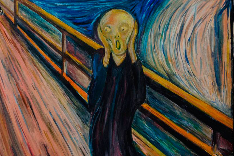 Fragmento de la obra El grito, de Edvard Munch.