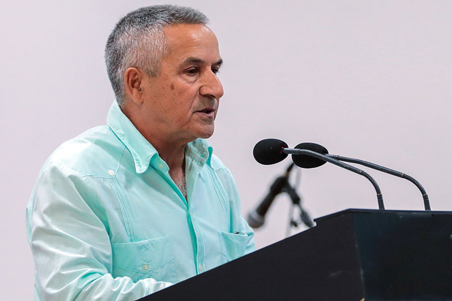 Juan Rodríguez Cabrera, presidente del Instituto Cubano del Libro y del Comité Organizador.