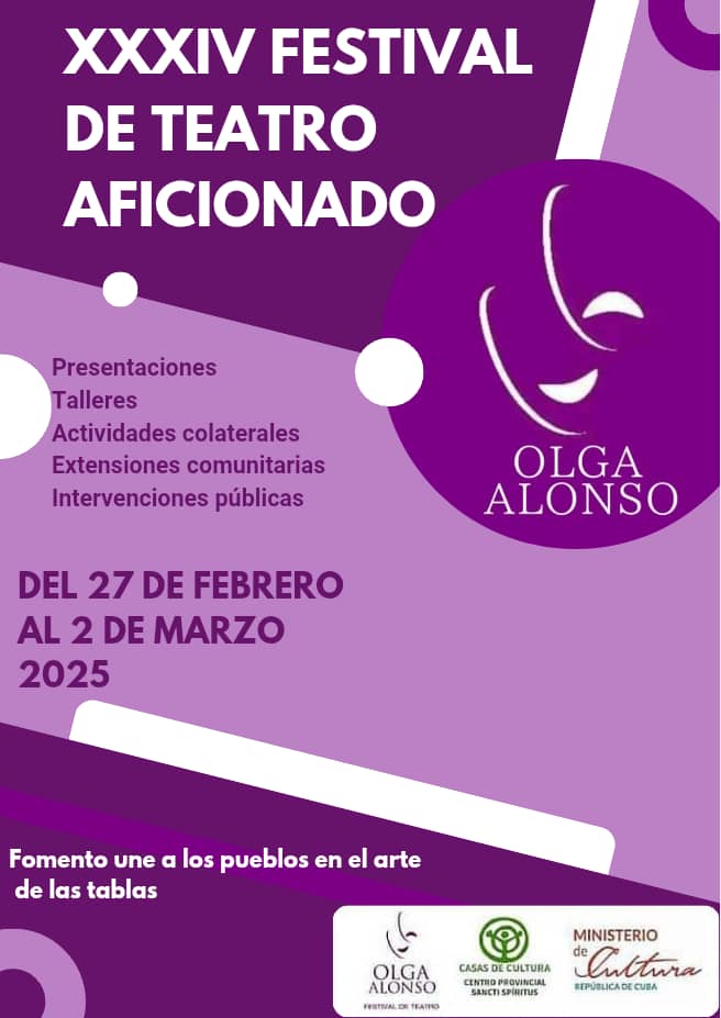 Cartel del Festival de Teatro Aficionado Olga Alonso, 2025.