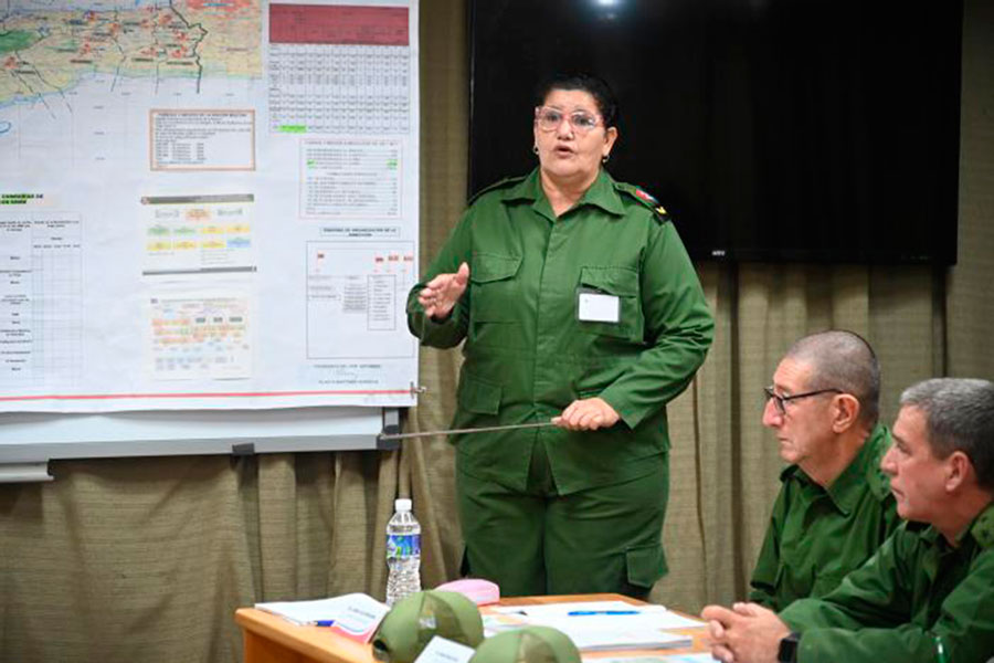 Gladys Verdecia, presidenta del Consejo de Defensa Provincial de Artemisa.