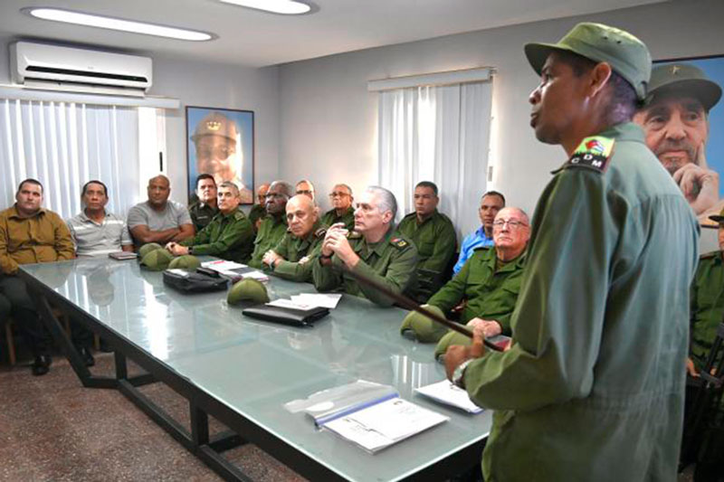 Presidente cubano, Miguel Díaz-Canel, en el Día Nacional de la Defensa.