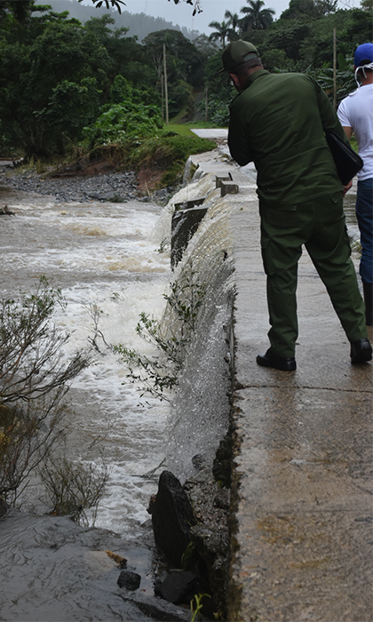 Puente de Pretiles, afectado por las lluvias asociadas a la tormenta tropical Eta.