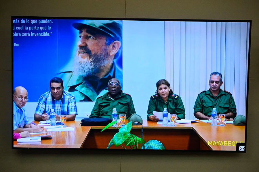 Videoconferencia con la provincia de Mayabeque.