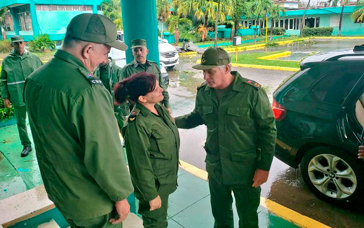 Llegada de Miguel Dí­az-Canel a la provincia de Pinar del Rí­o.