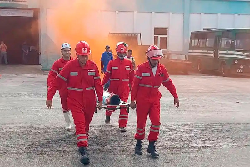 Ejercicio de evacuación de personas.
