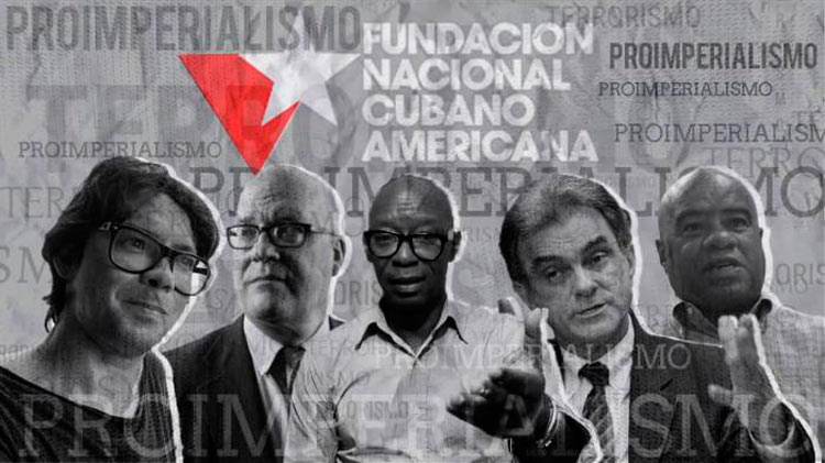 Cartel de la FNCA y los contrarrevolucionarios cubanos.