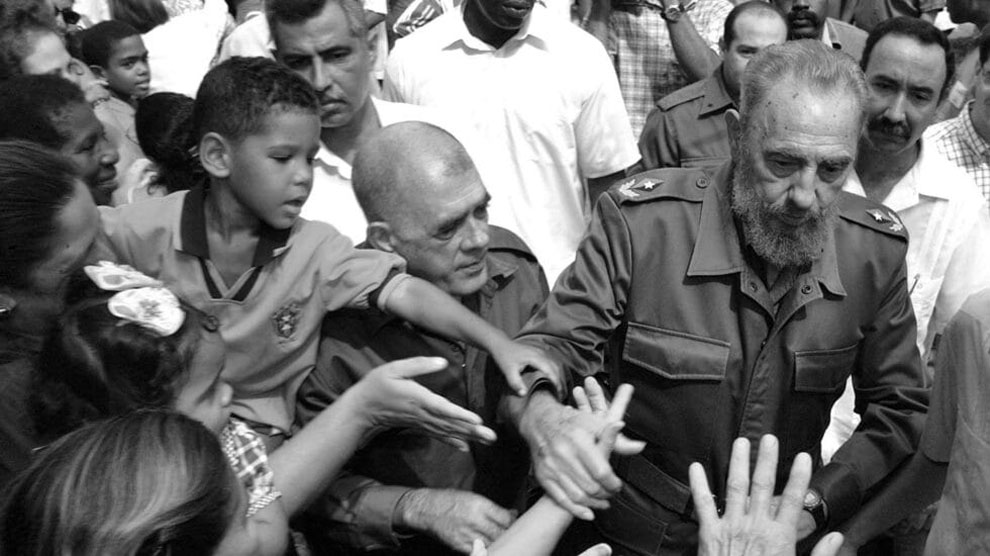 José Castro Delgado en una de sus misiones para proteger al Comandante en Jefe Fidel Castro Ruz.