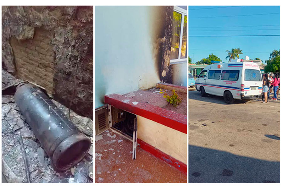 Lugar de la explosión del cillindro de gas en el hotel Brisas del Mar, de Caibarién.