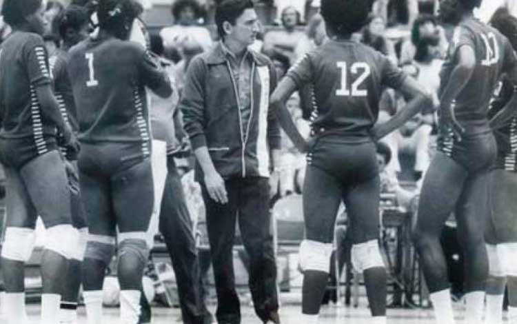 Equipo femenino cubano de voleibol, dirigido por Eugenio George, ganador del Mundial de 1978.