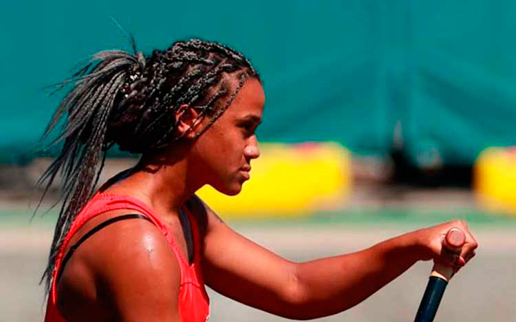 Katherine Nuevo, canoísta cubana, de Manicaragua, Villa Clara.