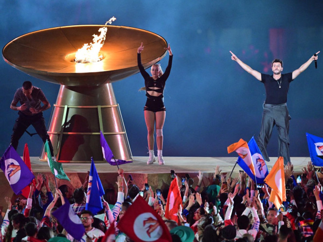 Sebastián Yatra en inauguración de los Panamericanos Santiago 2023