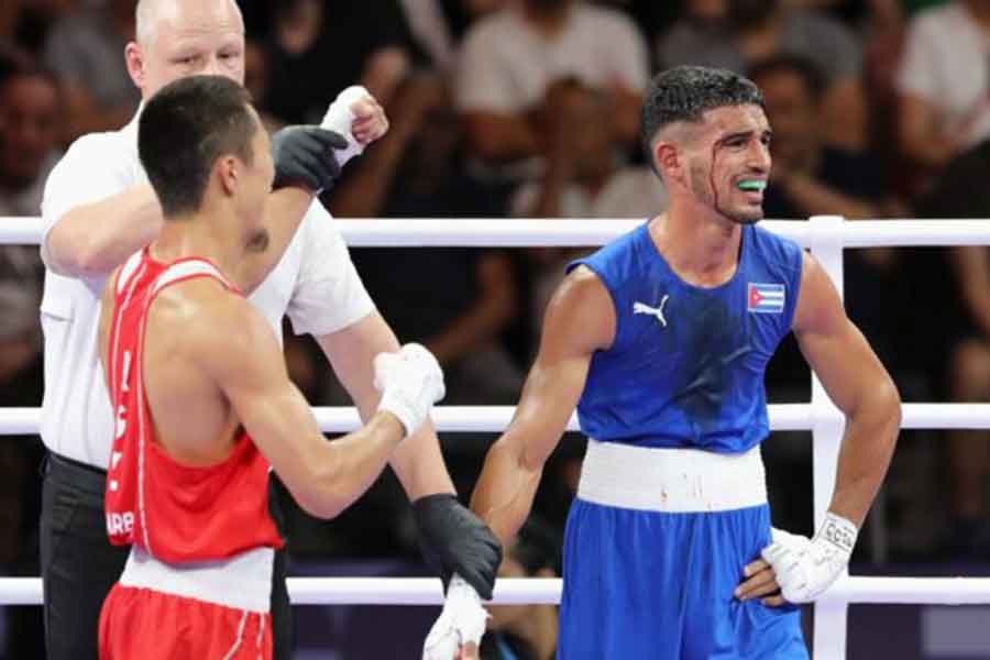 Saidel Horta pierde en el combate de los 57 kg, luego de sufrir una herida en el rostro.