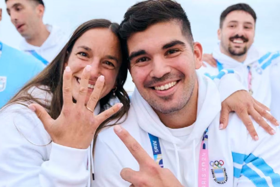 Pablo Simonet y su novia Pilar Campoy. deportistas argentinos.