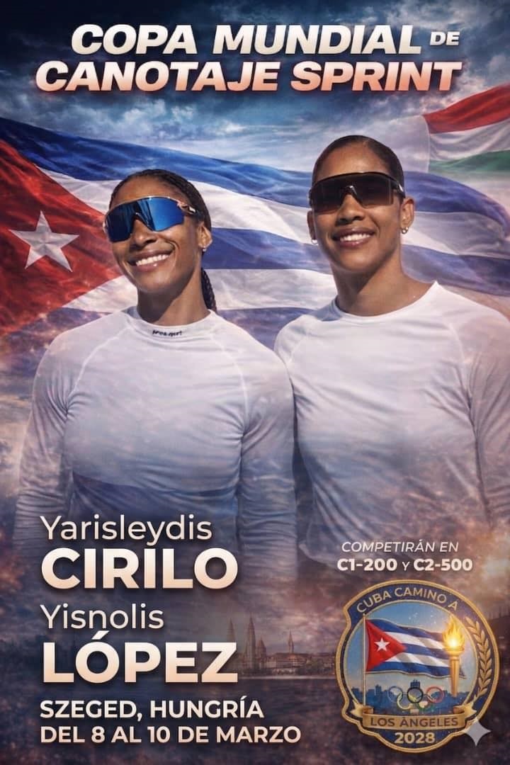 Yinnoly López y Yarisleidis Cirilo, canoístas cubanas.