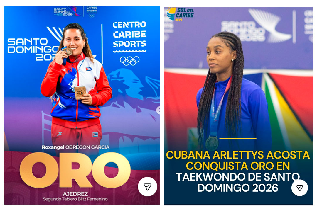 Roxangel Obregón y Arlettys Acosta, primeros oros de Villa Clara en Santo Domingo.