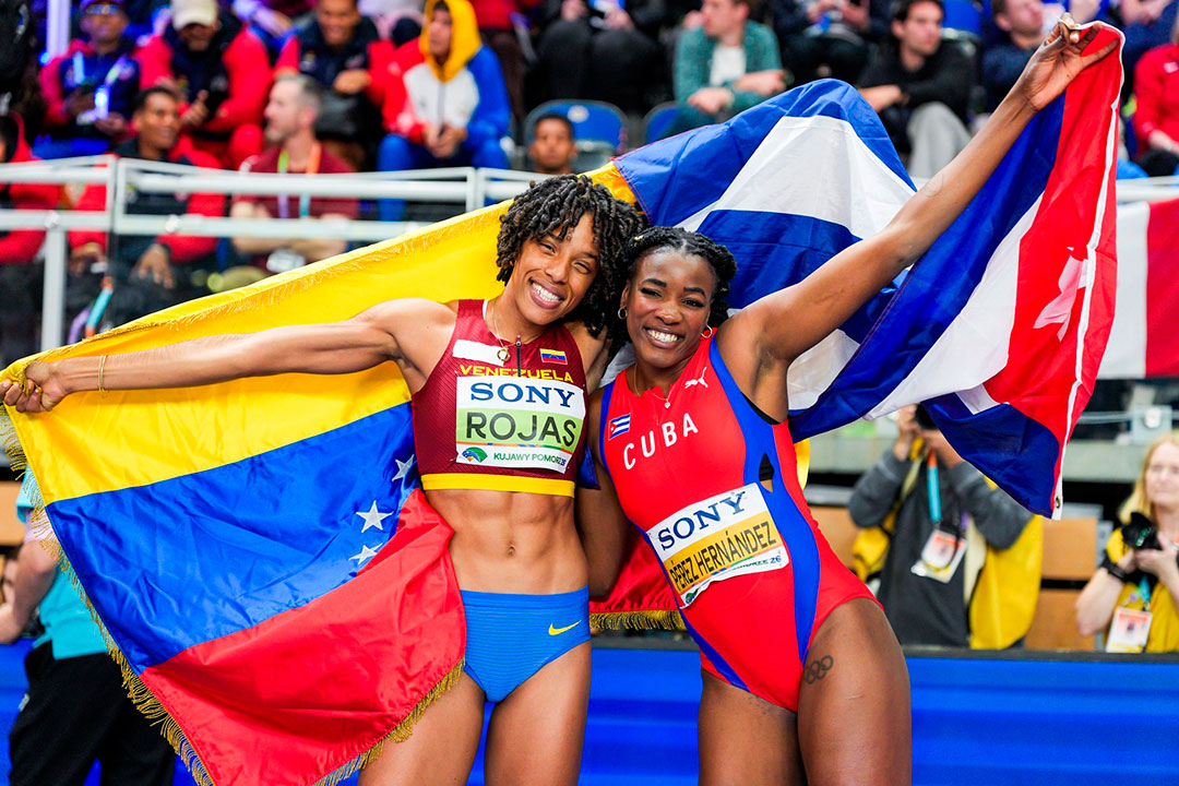 Leyanis Pérez y Yulimar Rojas, oro y plata, respectivamente en el mundial bajo techo de 2026.