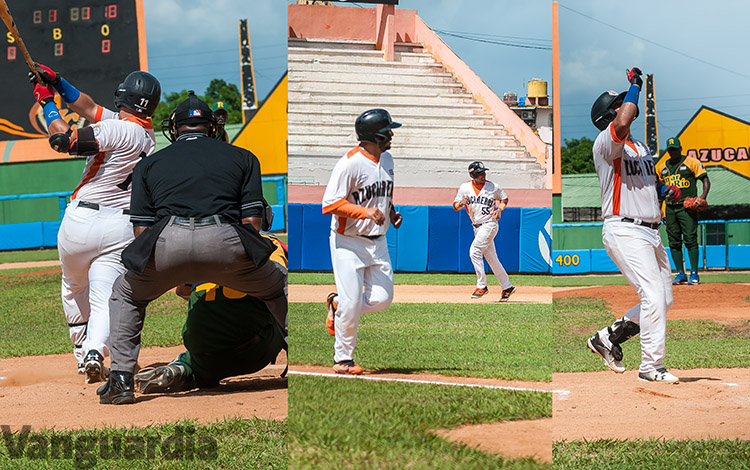 Jonrón de Yeniet Pérez en juego de Villa Clara contra Pinar del Rí­o.