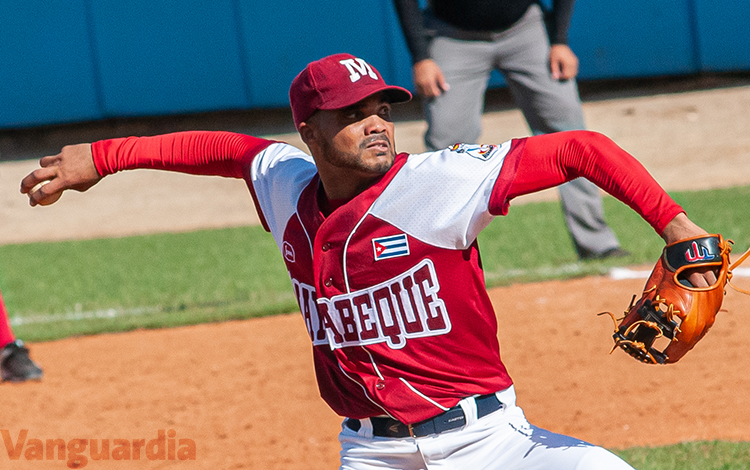 Yadián Martínez, pitcher de Mayabeque.