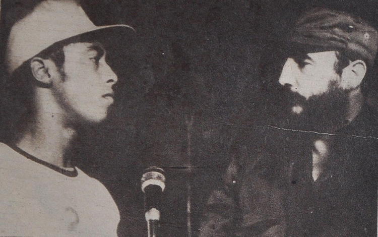 Juan Péres junto a Fidel Castro