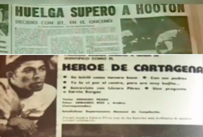 Recortes de prensa cubana que destacan el triunfo de José Antonio Huelga.