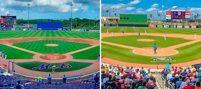 Estadios Clover Park y The Ballpark of the Palm Beaches.