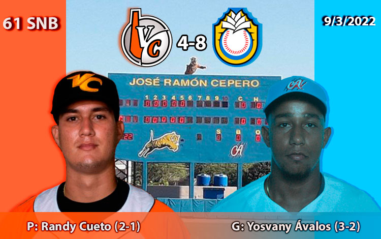 Randy Cueto y Yosvany ívalos, perdedor y ganador del segundo juego de Villa Clara contra Ciego de ívila.