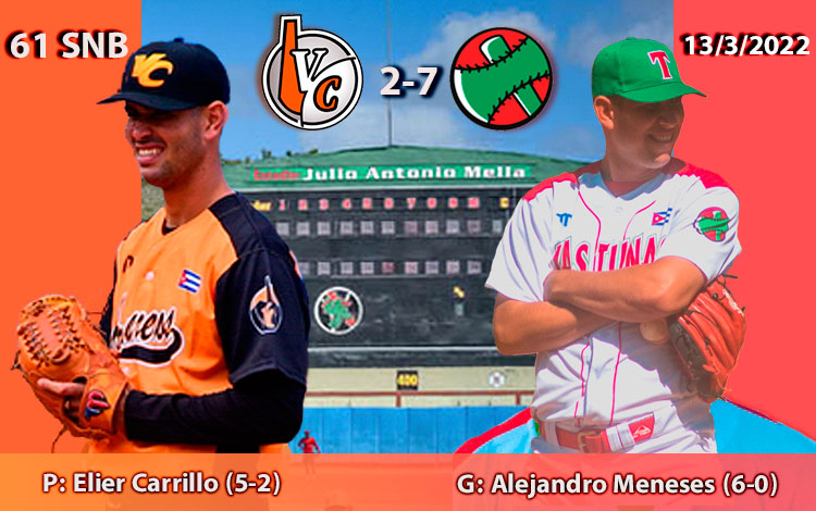 Elier Carrillo (perdedor) y Alejandro Meneses (ganador) fueron los abridores por Villa Clara y Las Tunas en el quinto juego de la subserie.