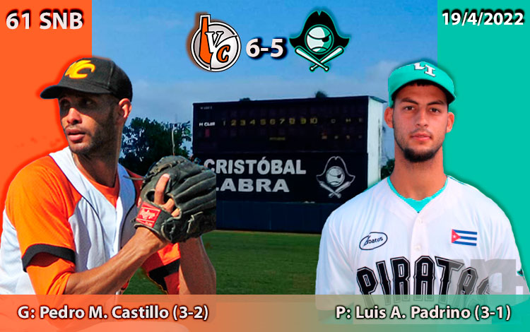 Pedro Manuel Castillo (ganador) y Luis Alejandro Padrino (perdedor)del tercer juego entre Villa Clara y la Isla de la Juventud en la 61 Serie Nacional de Béisbol.nal de Béisbol.