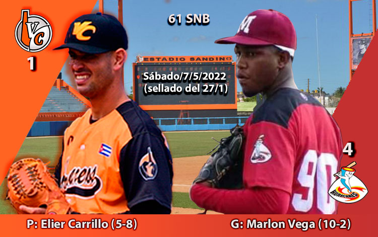 Elier Carrillo oy Marlon Vega, perdedor y ganador del cuarto juego entre Villa Clara y Mayabeque.