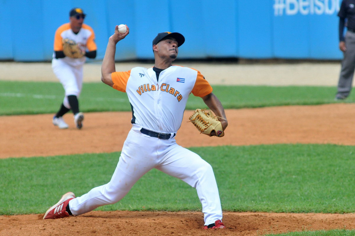 Osdany Rodríguez, lanzador del equipo Villa Clara.