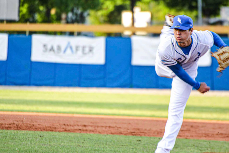 Randy Cueto, lanzador de Villa Clara que juega en la Liga Italiana de Béisbol.