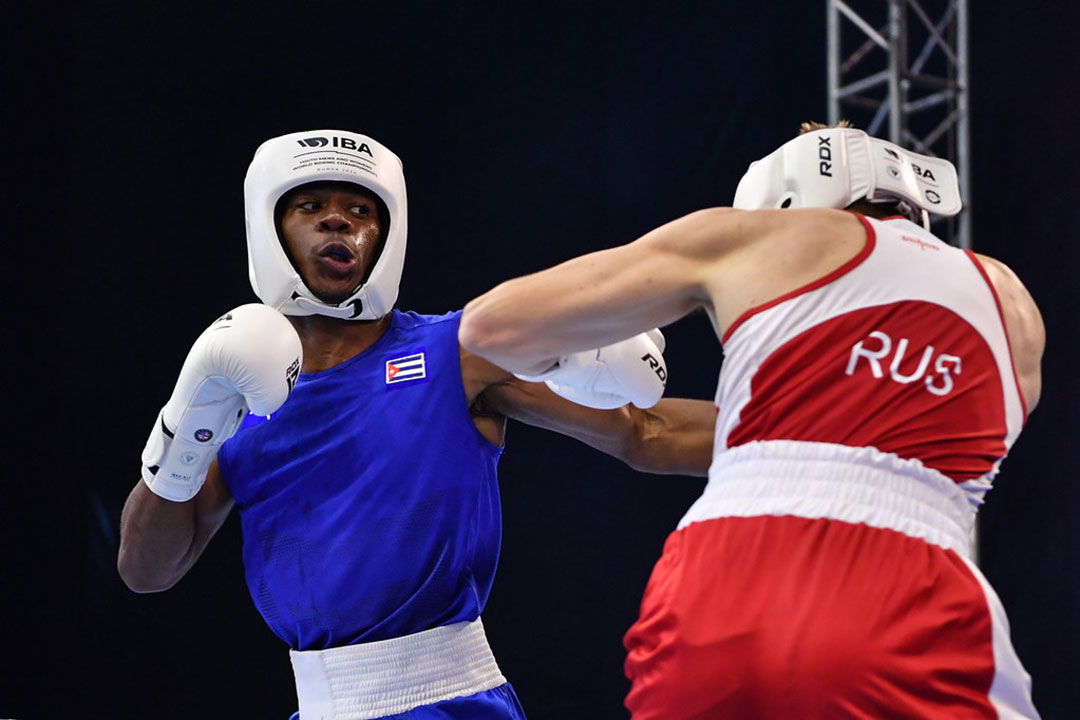 Combate del villaclareño Yurisniel Abreu contra el ruso Adan Murtazaliev en octavos de final.