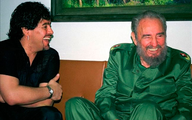 Fidel Castro Ruz y Diego Armando Maradona.