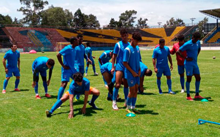 Equipo Cuba de fútbol durante su preparación en Guatemala para la fase previa de la Copa de Oro de la Concacaf.