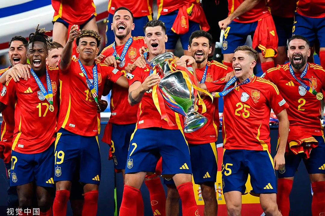 España celebra el triunfo en la Eurocopa 2024.