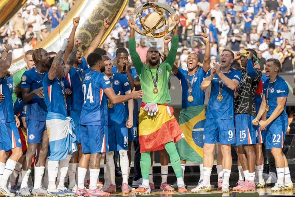 Chelsea celebra el triunfo en la final del Mundial de Clubes.