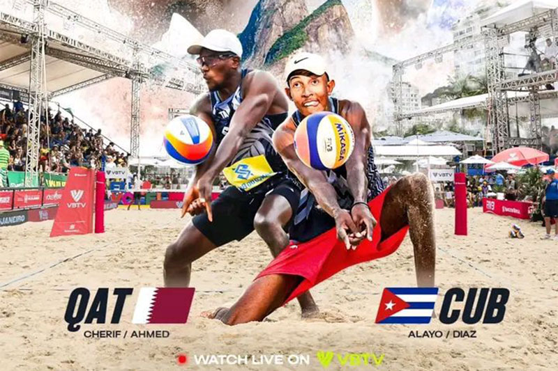 Dupla cubana de voleibol de playa.