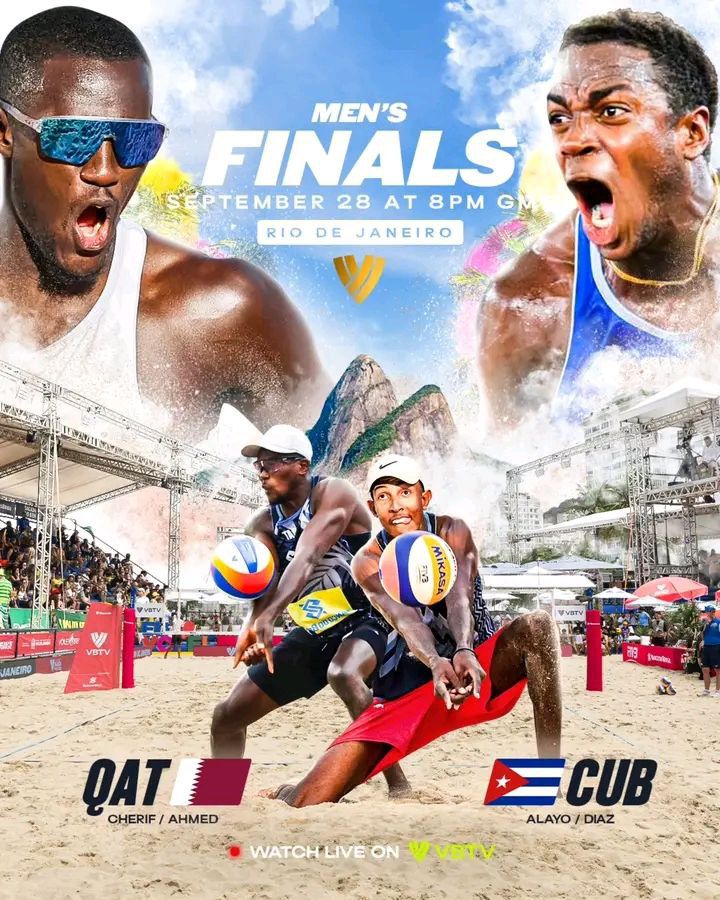 Duplas cubanas de voleibol de playa.