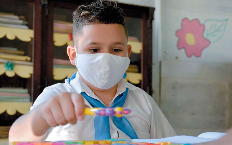 Alumno de la enseñanza primaria en Villa Clara.