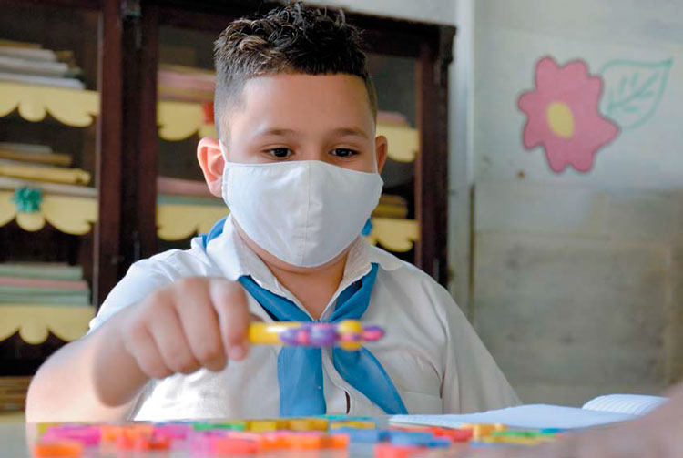 Alumno de la enseñanza primaria en Villa Clara.