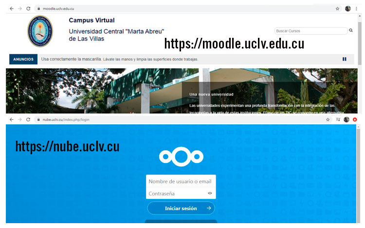 Soporte virtual para el inicio del curso escolar en la Universidad Central «Marta Abreu» de Las Villas.