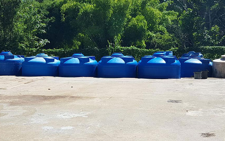 Trabajos en la potabilizadora de agua de la UCLV.