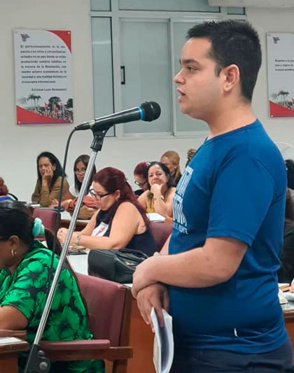Maikel Castro Batista, presidente provincial de la Federación de Estudiantes de la Enseñanza Media (FEEM) en Villa Clara.
