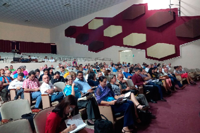 Plenario de la reunión de evaluación del trabajo de la UCLV en 2022.