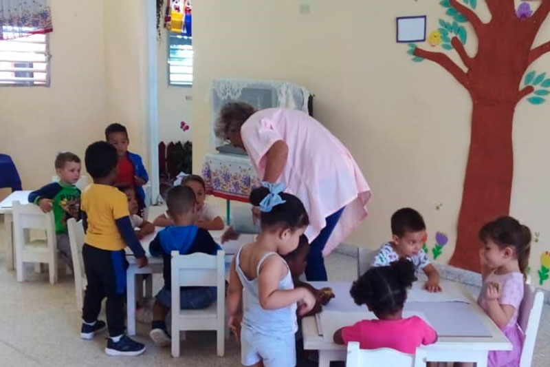 Niños en el círculo infantil Flores de la Vida, de Camajuaní.