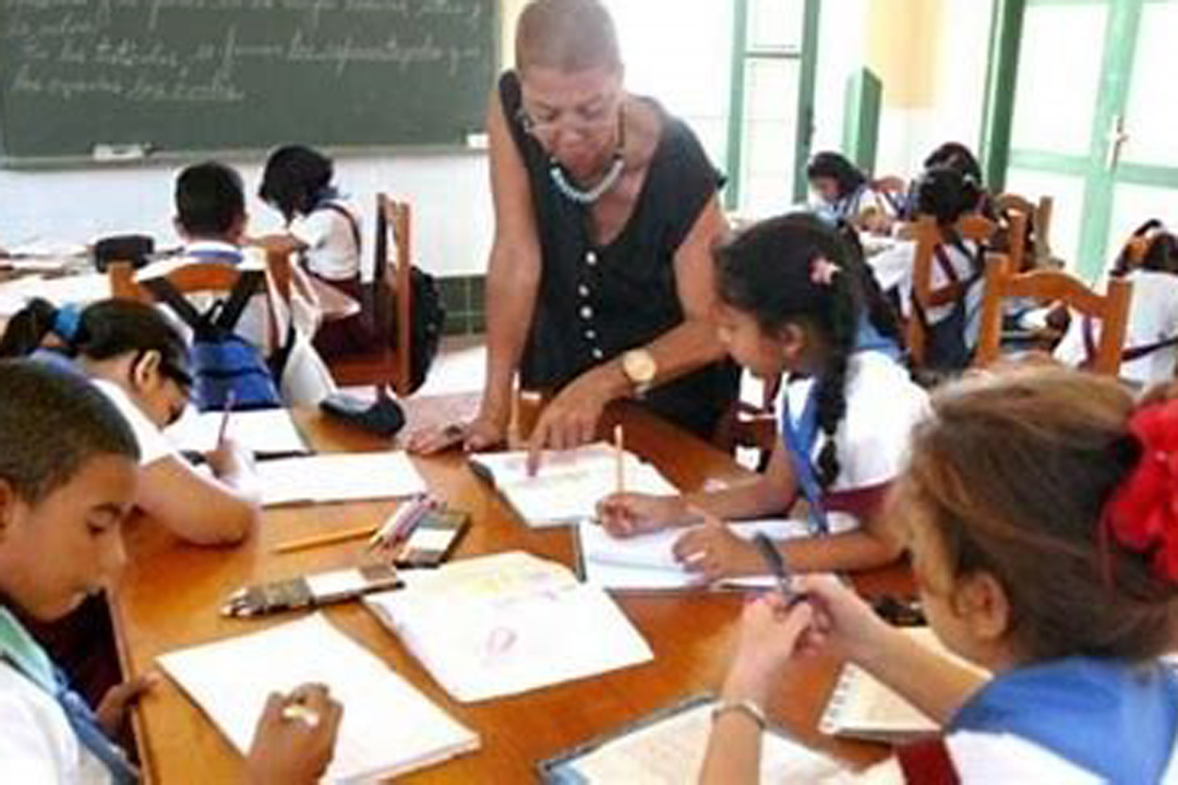 Aula de clases en la enseñanza primaria