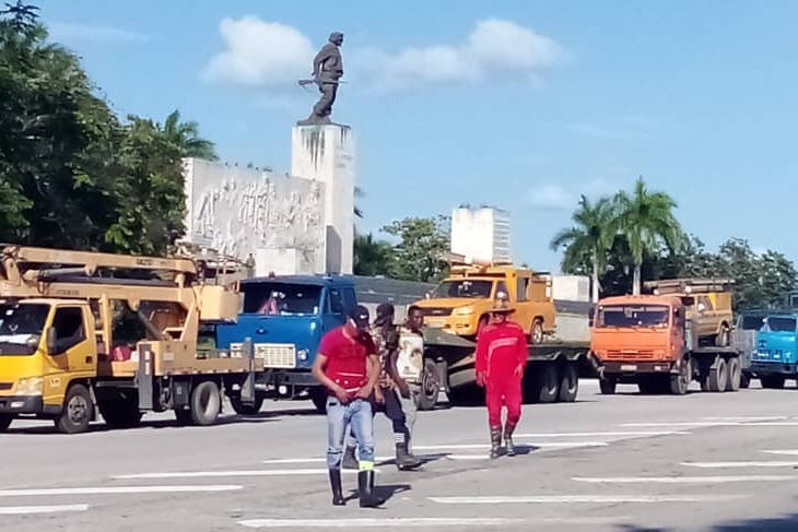 Las brigadas acompañadas de la técnica