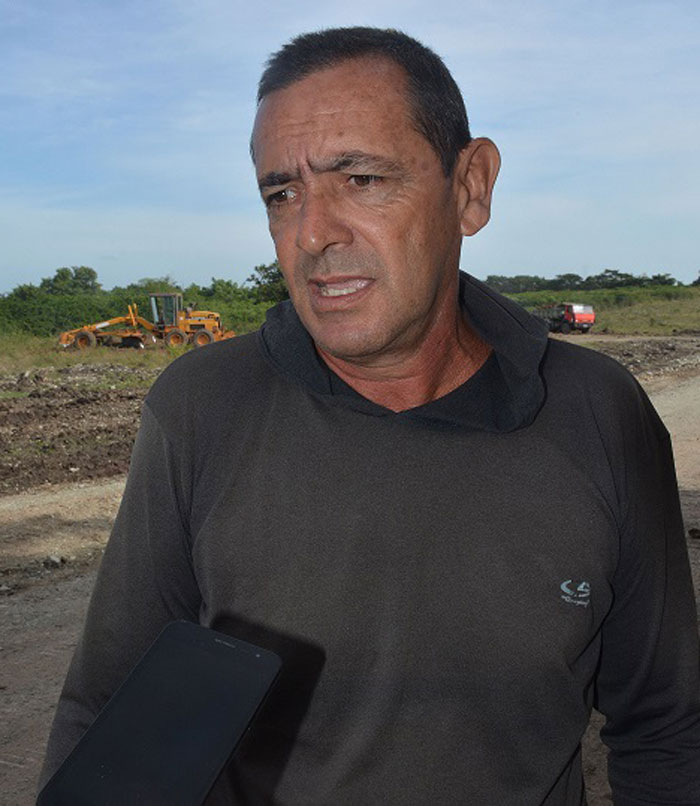 Alexis Pérez, jefe de la brigada 3 de Movimiento de Tierras, de la Ecoing-25, en Manicaragua.