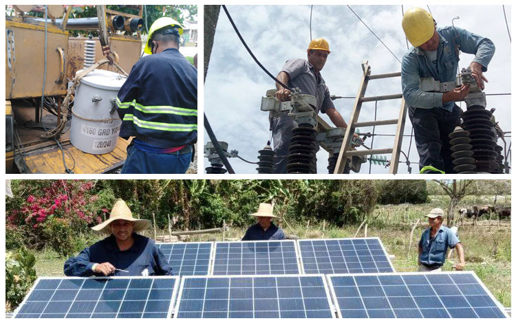 Trabajadores de la Empresa Eléctrica de Villa Clara.