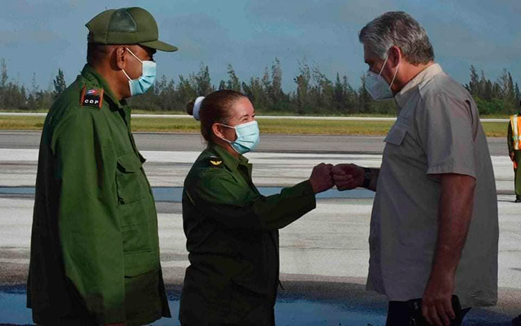 Presidente cubano, Miguel Díaz-Canel, arribó a Santa Clara.